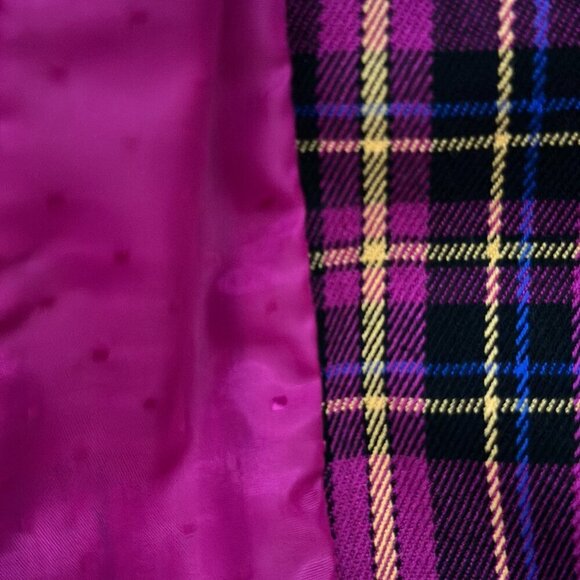 VINTAGE BIANCA NYGARD STUNNING TARTAN SHORT FITTED JACKET - Picture 12 of 13